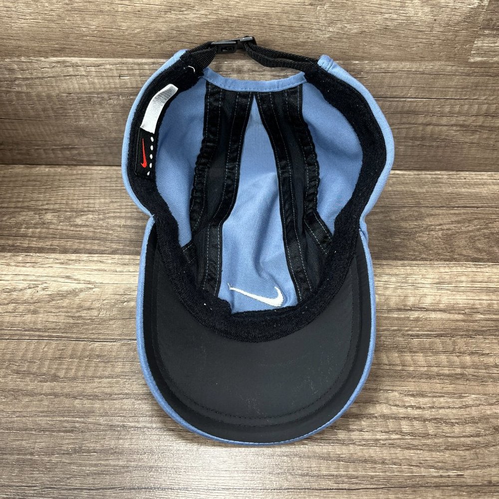 Nike Running Cap Hat Blue Adjustable Strapback One Size Swoosh Just Do It - Picture 6 of 10